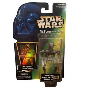 Star Wars Power of the Force ASP-7 Droid Figure 1996 POTF Collection‎ 2 New